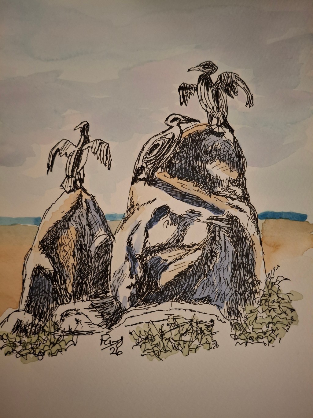 Trying pen and&nbsp;wash