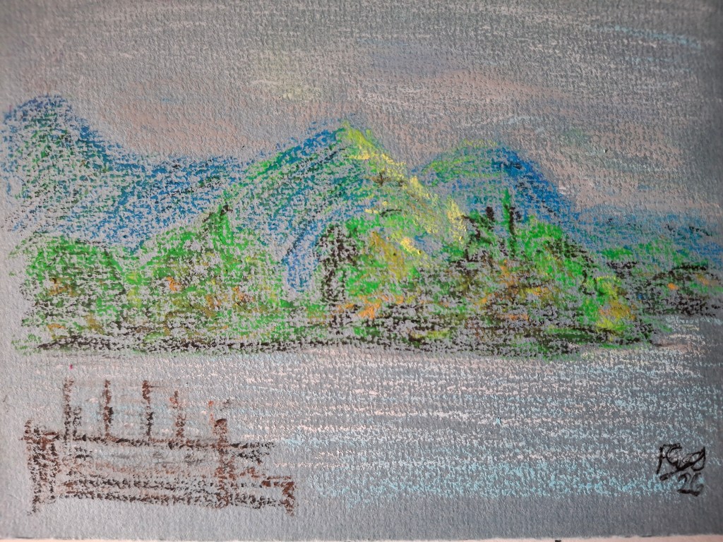 Derwentwater in pastels